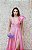 VESTIDO ROSA CHICLETE EM TAFETÁ COM DECOTE EM V E LATERAL EM TULE OMBRO ÚNICO BABADO - Imagem 6