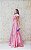VESTIDO ROSA CHICLETE EM TAFETÁ COM DECOTE EM V E LATERAL EM TULE OMBRO ÚNICO BABADO - Imagem 7