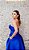 VESTIDO AZUL ROYAL PRINCESA TOMARA QUE CAIA BUSTO PONTEIRA EM ZIBELINE COM FENDA - Imagem 3
