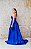 VESTIDO AZUL ROYAL PRINCESA TOMARA QUE CAIA BUSTO PONTEIRA EM ZIBELINE COM FENDA - Imagem 6