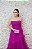 VESTIDO FÚCSIA EM TULE TOMARA QUE CAIA BUSTO DRAPEADO PEPLUM DETALHE CRINOL - Imagem 2