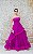 VESTIDO FÚCSIA EM TULE TOMARA QUE CAIA BUSTO DRAPEADO PEPLUM DETALHE CRINOL - Imagem 4