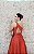 VESTIDO VERMELHO PRINCESA OMBRO ÚNICO RECORTE NA COSTA E CINTO FIVELA - Imagem 2