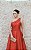 VESTIDO VERMELHO PRINCESA OMBRO ÚNICO RECORTE NA COSTA E CINTO FIVELA - Imagem 7