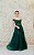 VESTIDO VERDE OMBRO A OMBRO EM TULE COM APLICAÇÕES DE FLORES - Imagem 5