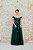 VESTIDO VERDE OMBRO A OMBRO EM TULE COM APLICAÇÕES DE FLORES - Imagem 1