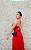 VESTIDO CETIM DE SEDA VERMELHO ALÇA FINA BUSTO LAÇO - Imagem 7