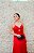 VESTIDO CETIM DE SEDA VERMELHO ALÇA FINA BUSTO LAÇO - Imagem 8