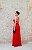 VESTIDO CETIM DE SEDA VERMELHO ALÇA FINA BUSTO LAÇO - Imagem 6