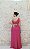 VESTIDO FLUIDO PINK COM FENDA OMBRO UNICO COM RECORTES NO BUSTO E NA CINTURA - Imagem 2