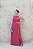 VESTIDO FLUIDO PINK COM FENDA OMBRO UNICO COM RECORTES NO BUSTO E NA CINTURA - Imagem 1