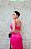VESTIDO PINK CETIM DE SEDA ALÇA LARGA REOCRTE LATERAL E COSTA - Imagem 5