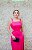 VESTIDO PINK CETIM DE SEDA ALÇA LARGA REOCRTE LATERAL E COSTA - Imagem 6