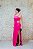 VESTIDO PINK CETIM DE SEDA ALÇA LARGA REOCRTE LATERAL E COSTA - Imagem 3