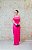 VESTIDO PINK CETIM DE SEDA ALÇA LARGA REOCRTE LATERAL E COSTA - Imagem 1