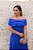 VESTIDO AZUL ROYAL FLUÍDO OMBRO A OMBRO FOLHO DUPLO - Imagem 3