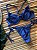 BIQUINI MARINA TRANSP. AZUL MARINHO CANELADO ACETINADO + CALCINHA LACINHO - Imagem 1
