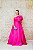 VESTIDO ROSA PINK OMBRO ÚNICO LAÇO TAFETÁ - Imagem 3