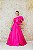 VESTIDO ROSA PINK OMBRO ÚNICO LAÇO TAFETÁ - Imagem 1