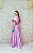 VESTIDO LILÁS/ LAVANDA ZIBELINE MANGA FLARE SAIA PRINCESA DECOTE CORAÇÃO - Imagem 3