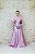 VESTIDO LILÁS/ LAVANDA ZIBELINE MANGA FLARE SAIA PRINCESA DECOTE CORAÇÃO - Imagem 1
