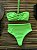BIQUINI RETRÔ HOT PANTS VERDE NEON ATOALHADO - Imagem 2