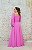VESTIDO FLECHE DOR CREPE DE SEDA ROSA CHICLETE OMBRO A OMBRO DECOTE LATERAL E DETALHES BORDADOS - Imagem 5