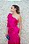 VESTIDO FATIMA SCOFIELD PINK CREPE DE SEDA OMBRO ÚNICO COM FENDA E LAÇO CINTURA - Imagem 5