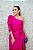 VESTIDO FATIMA SCOFIELD PINK CREPE DE SEDA OMBRO ÚNICO COM FENDA E LAÇO CINTURA - Imagem 3