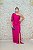 VESTIDO FATIMA SCOFIELD PINK CREPE DE SEDA OMBRO ÚNICO COM FENDA E LAÇO CINTURA - Imagem 2