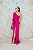 VESTIDO FATIMA SCOFIELD PINK CREPE DE SEDA OMBRO ÚNICO COM FENDA E LAÇO CINTURA - Imagem 1