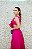 VESTIDO FATIMA SCOFIELD PINK CREPE DECOTE V COM RECORTE LATERAL E LAÇO - Imagem 3