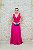 VESTIDO FATIMA SCOFIELD PINK CREPE DECOTE V COM RECORTE LATERAL E LAÇO - Imagem 2