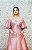 VESTIDO ROSA CHÁ ZIBELINE OMBRO A OMBRO MANGA FLARE BORDADA E  BUSTO BORDADO - Imagem 2