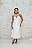 VESTIDO FÁTIMA SCOFIELD MIDI BRANCO BUSTO BOJO DRAPEADO DETALHE LAÇO NA SAIA - Imagem 5