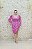 VESTIDO FATIMA SCOFIELD MIDI ROSA CHICLETE MANGA LONGA DECOTE EM V COM CINTURA DRAPEADA - Imagem 6