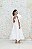 VESTIDO MARRÔ ZIBELINE MIDI BRANCO ALCINHA DINA E DETALHE OMBRO ÚNICO - Imagem 2