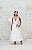 VESTIDO MARRÔ ZIBELINE MIDI BRANCO ALCINHA DINA E DETALHE OMBRO ÚNICO - Imagem 1