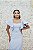 VESTIDO MIDI AZUL MANGA BABADO COM CINTO CHANEL - Imagem 5