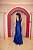 VESTIDO SEREIA EM CREPE AZUL ROYAL LISO ALÇA LARGA FATIMA SCOFIELD - Imagem 3