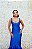 VESTIDO SEREIA EM CREPE AZUL ROYAL LISO ALÇA LARGA FATIMA SCOFIELD - Imagem 6