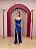 VESTIDO LIA RABELLO PAETÊ AZUL ROYAL TOMARA QUE CAIA DRAPEADO LATERAL COM FENDA - Imagem 1