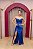 VESTIDO LIA RABELLO PAETÊ AZUL ROYAL TOMARA QUE CAIA DRAPEADO LATERAL COM FENDA - Imagem 4