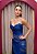 VESTIDO LIA RABELLO PAETÊ AZUL ROYAL TOMARA QUE CAIA DRAPEADO LATERAL COM FENDA - Imagem 2