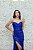 VESTIDO LIA RABELLO PAETÊ AZUL ROYAL TOMARA QUE CAIA DRAPEADO LATERAL COM FENDA - Imagem 2