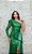 VESTIDO PAETÊ VERDE BANDEIRA OMBRO ÚNICO MANGA LONGA COM LAÇO LATERAL E FENDA - Imagem 4
