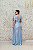 VESTIDO  PAETÊ AZUL SERENITY REGATA	 COM LAÇOS NO OMBRO - Imagem 3