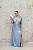 VESTIDO  PAETÊ AZUL SERENITY REGATA	 COM LAÇOS NO OMBRO - Imagem 2