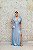 VESTIDO  PAETÊ AZUL SERENITY REGATA	 COM LAÇOS NO OMBRO - Imagem 1