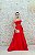 VESTIDO FLECHE DOR CETIM DE SEDA VERMELHO BUSTO ESTRUTURADO DECOTE V ALCINHA FINA COM CONTO BORDADO - Imagem 1